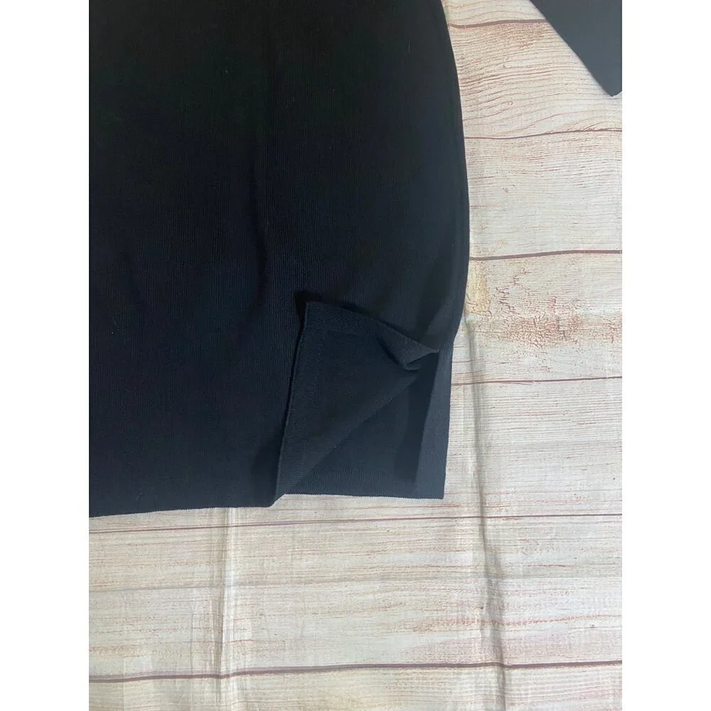 Vintage St John Women's Black Long Sleeve Thick Lace Up Dress - 10 - Picture 14 of 14